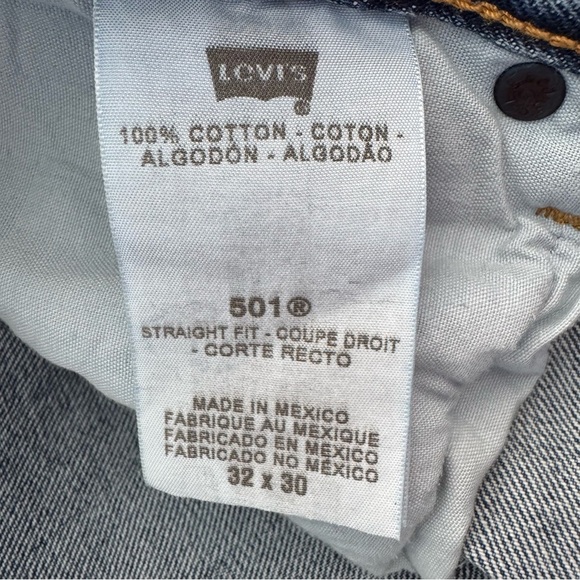 Levi’s jeans 501 Men’s 32x30 • Medium Wash • straight Fit -Made in Mexico - Picture 4 of 6